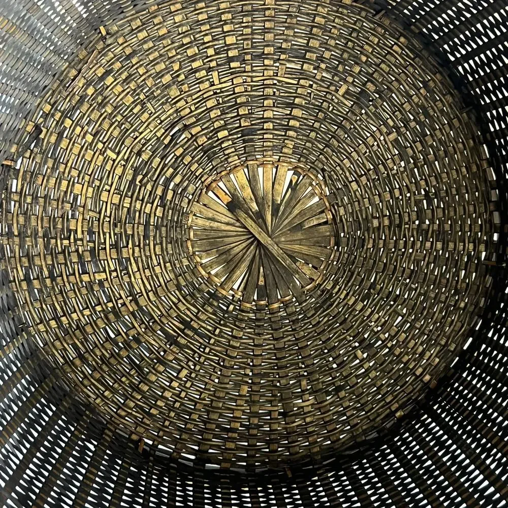 Vintage Thai Handicraft Tea Leaf Storage Basket Brown Backpack 16